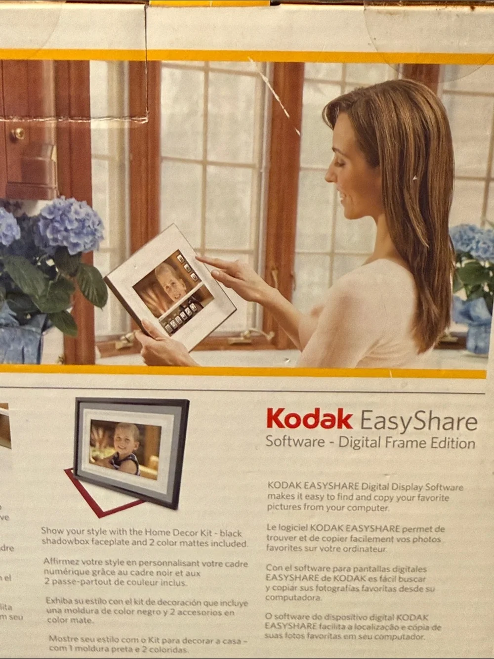 Kodak EasyShare P720 Digital Photo Frame w/Home Decor Kit Y2K Retro- Non WiFi